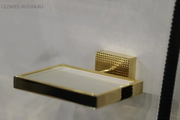 PRIZMA-SODD-OR Мыльница подвесная, стекло матовое, Oro Rosa