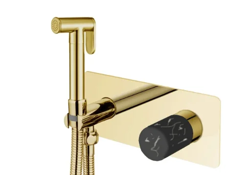 Boheme Смеситель гигиенический STICK GOLD MRAMOR BLACK