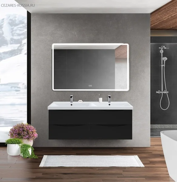 Раковина керамическая двойная 1200x450, BB-0325-120-2-LVB BelBagno