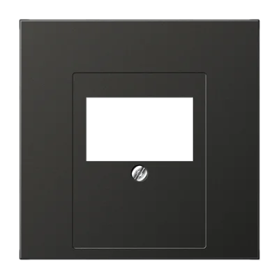Крышка для ТАЕ и USB розеток, фиксация винтом; металл; антрацит; Aluminium