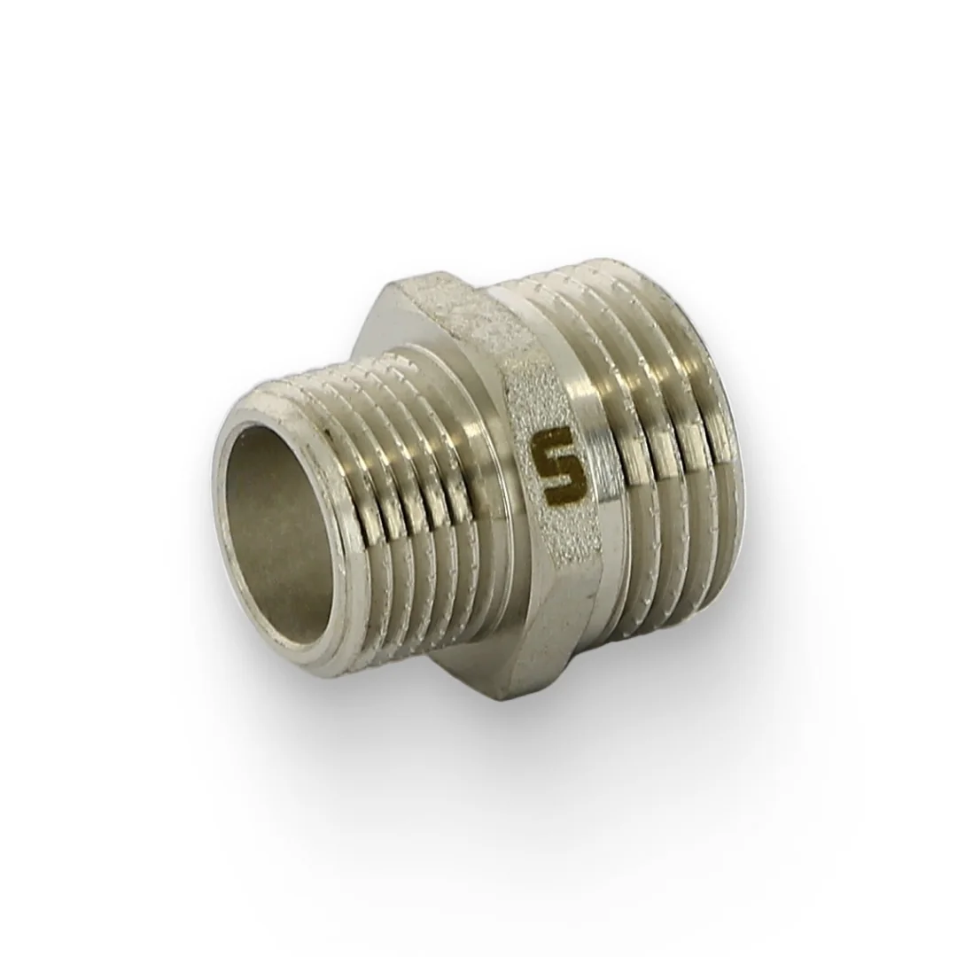 Ниппель 1/2" х 3/8", никелированный Uni-Fitt