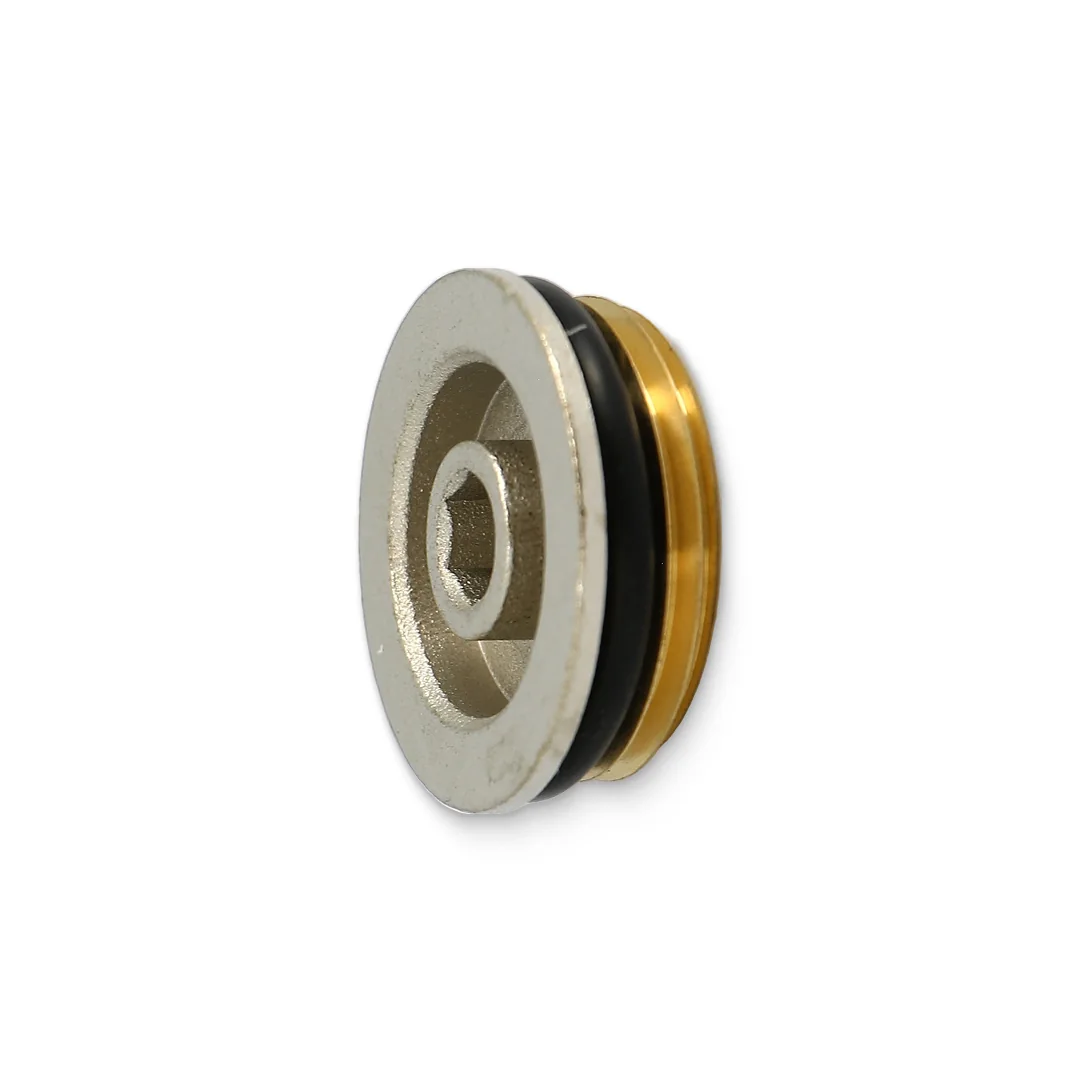 Заглушка Н 1" с прокладкой O-RING, никелированная Uni-Fitt