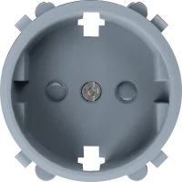 Donel D16 матовый серый Накладка для розетки Schuko с заземлением, со шторками 16A 250 В~