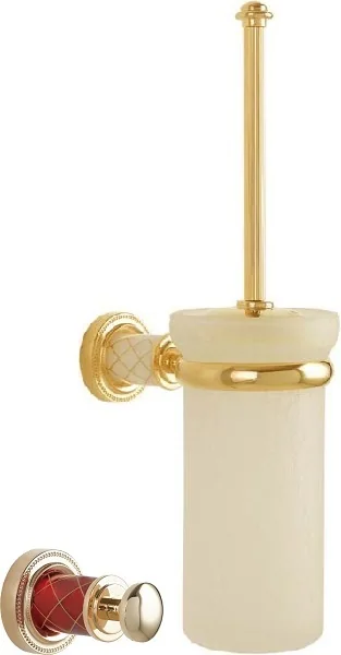 Boheme Ершик настенный (стекло) MURANO GOLD (рубиновое)_Комплект