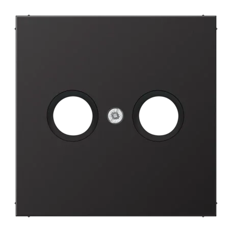 Крышка для TV-FM-розеток, фиксация винтом; металл; dark; Aluminium