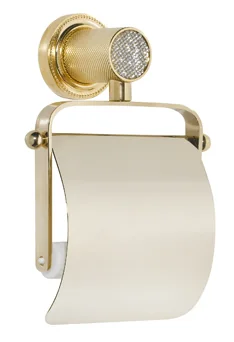 Boheme Держатель для туалетной бумаги с крышкой ROYALE CRISTAL GOLD