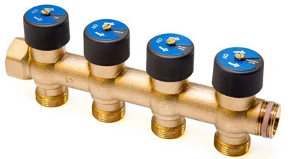 Коллектор Oventrop Multidis R 3/4"x3/4" - 2 отвода коллектор 4200552 DN 20 бронза