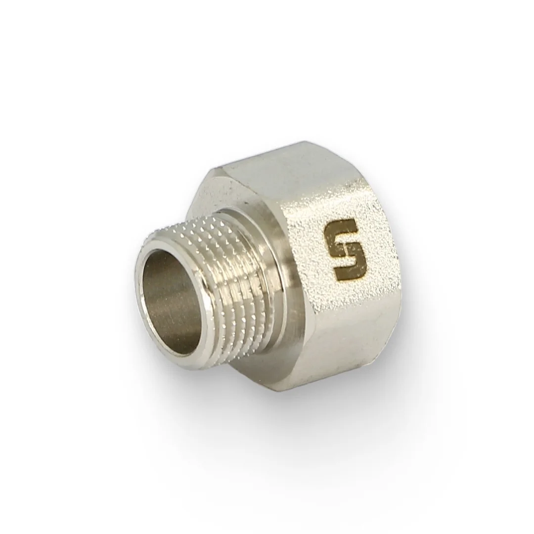 Переходник НВ 3/8" х 1/2", никелированный Uni-Fitt