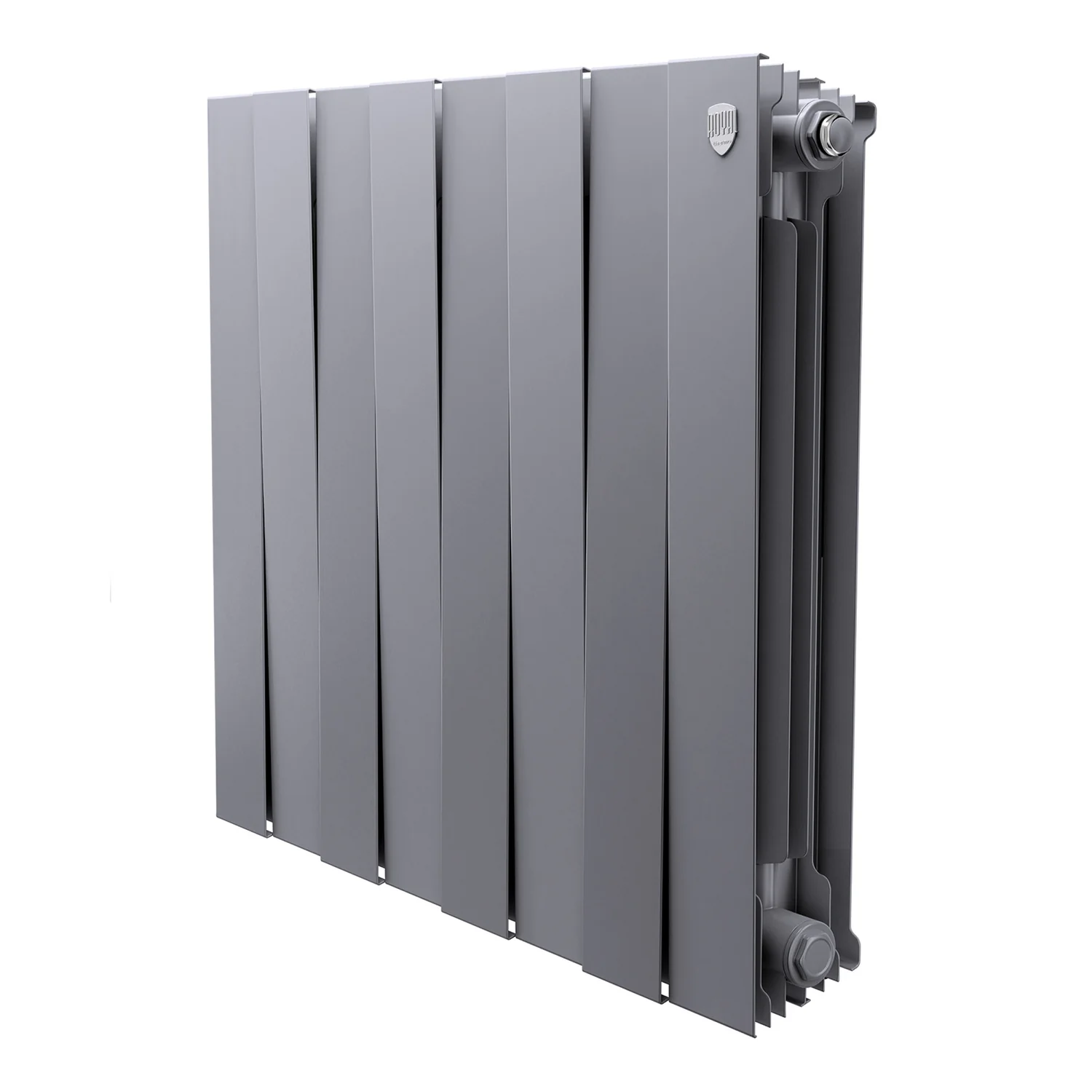 Биметаллический секционный радиатор Royal Thermo PianoForte Silver Satin 500x8 секций