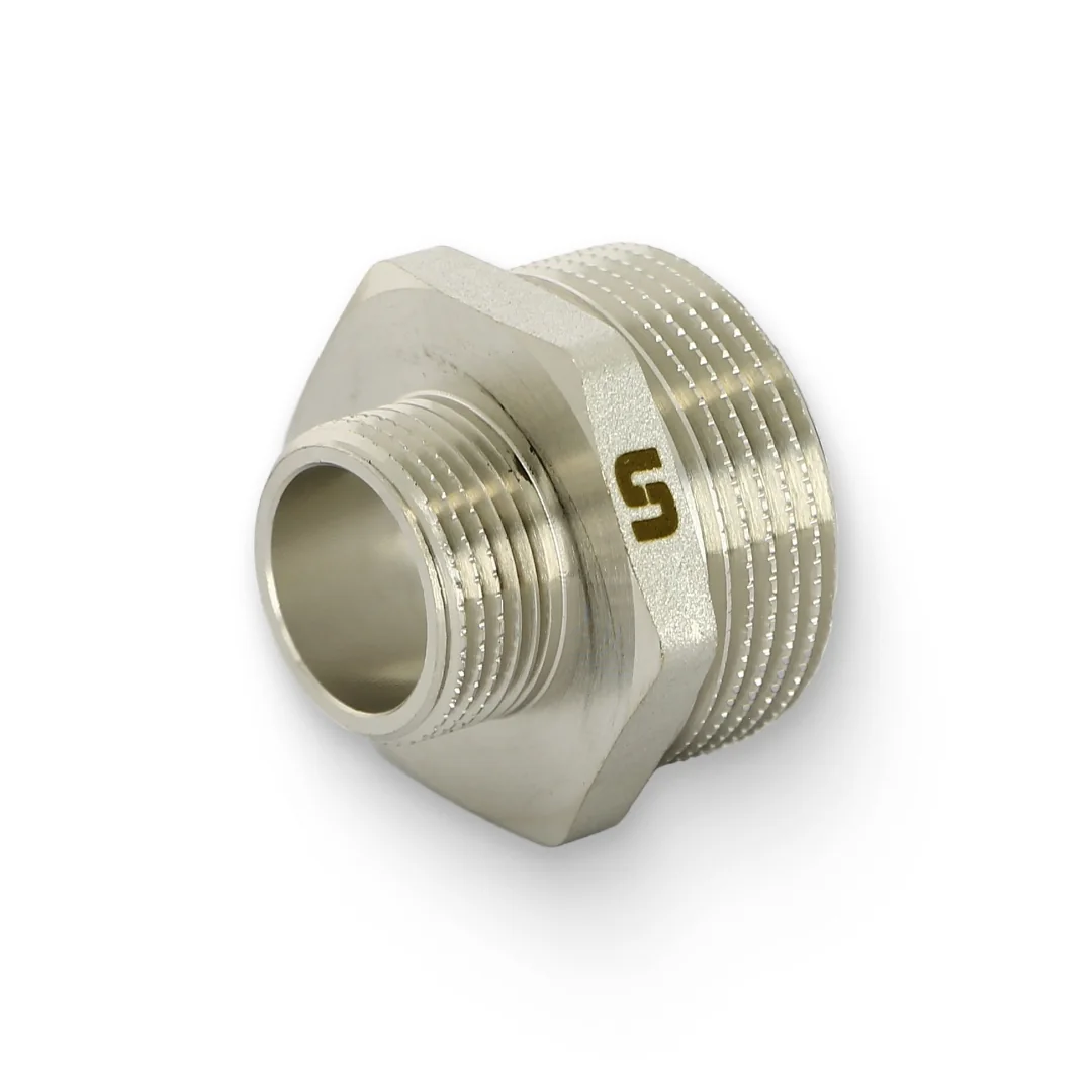 Ниппель 1 1/4" х 3/4", никелированный Uni-Fitt