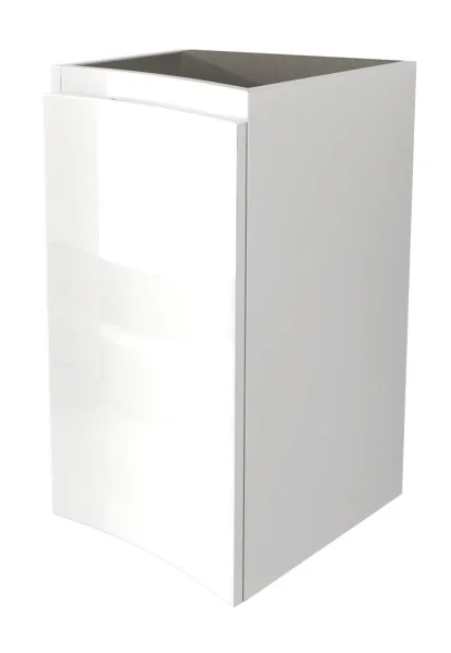 VAGUE Шкафчик подвесной с одной распашной створкой, левый 44228 Bianco lucido, 34x41x55 CEZARES
