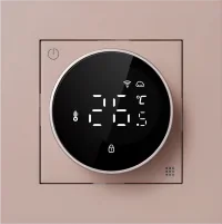 Donel Термостат с датчиком пола с WiFi, програмируемый через приложение,16 A, 55*55 мм. кашемир, пов