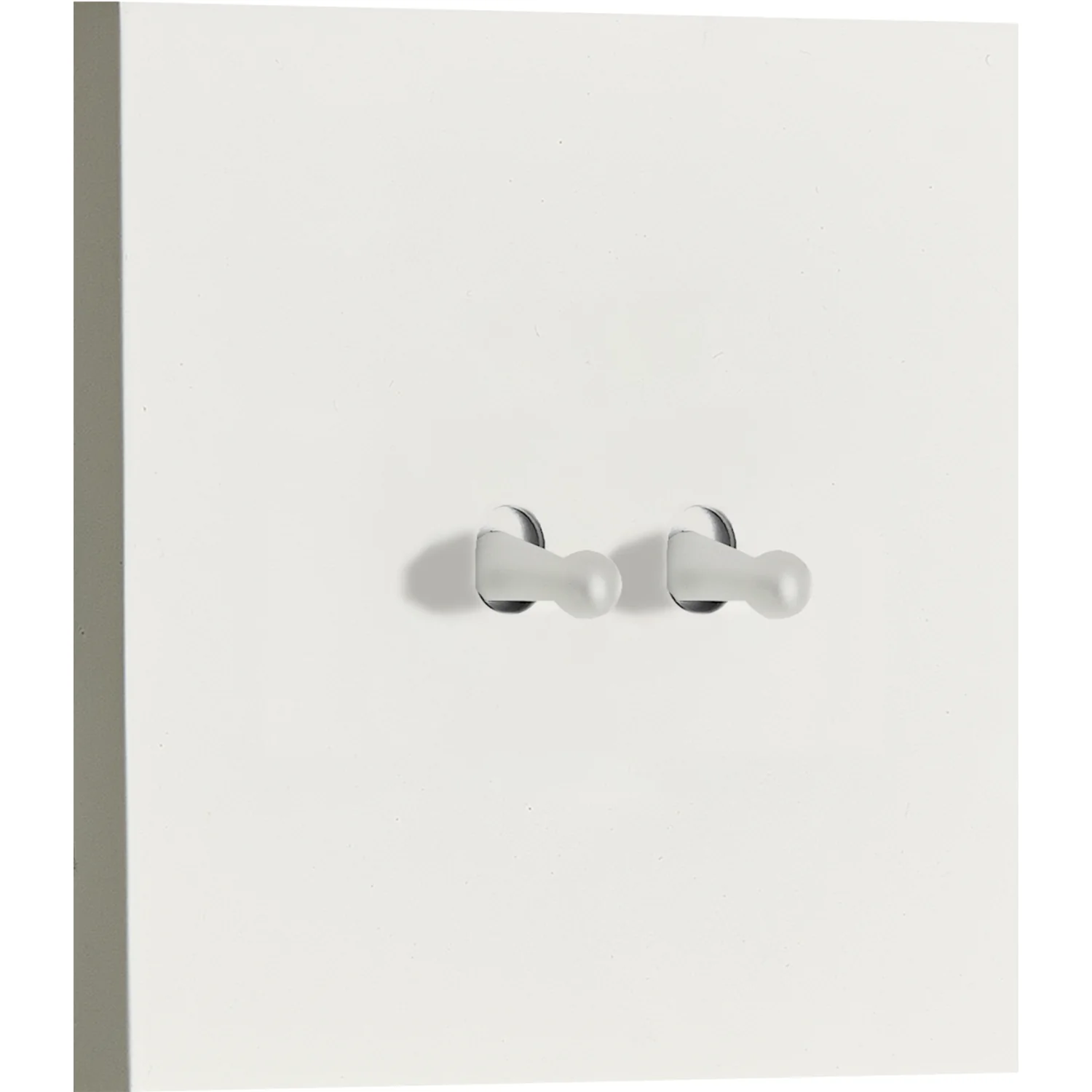 Donel N96 Переключатель на 2 тумблера, Каплевидный, 10AX 250V, Белый, серия DT