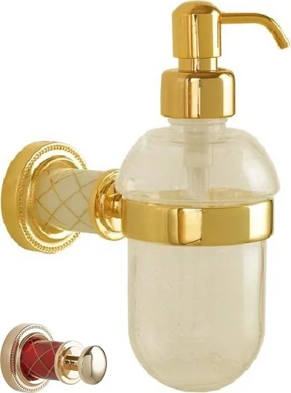 Boheme Настенный диспенсер MURANO GOLD (рубиновое)_Комплект