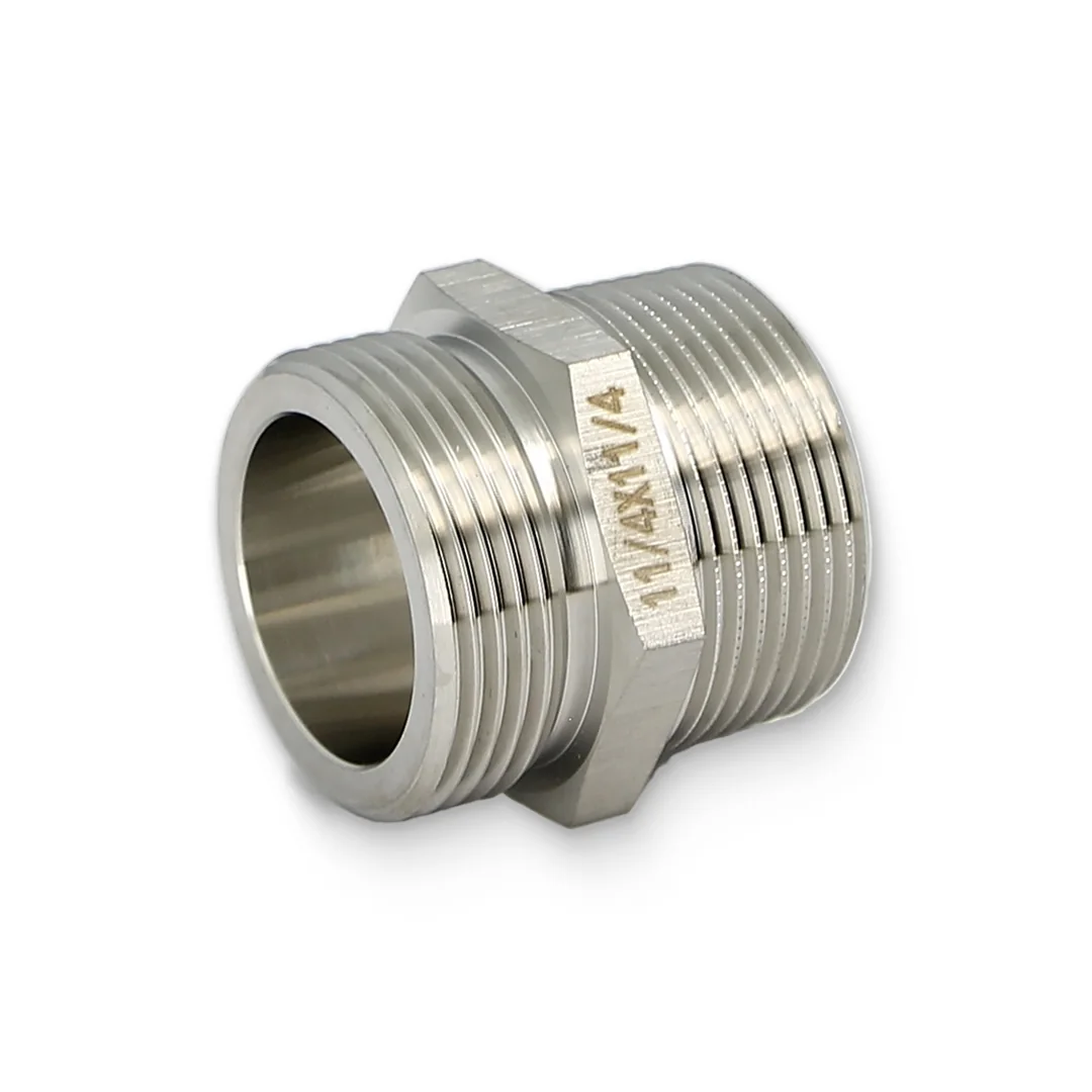 Ниппель Н 1 1/4", нержавеющая сталь Uni-Fitt