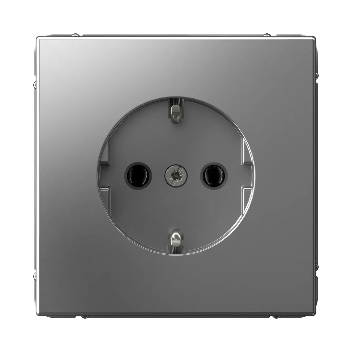 ARTGALLERY РОЗЕТКА с заземлением, 16А, механизм, быстрозажим. клем., СТАЛЬ
