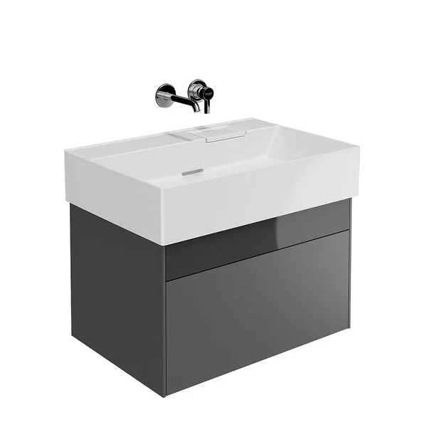Kerama Marazzi LO.70.2/ST Тумба LOGICA подвесная 2 ящика 70 см, стальной серый