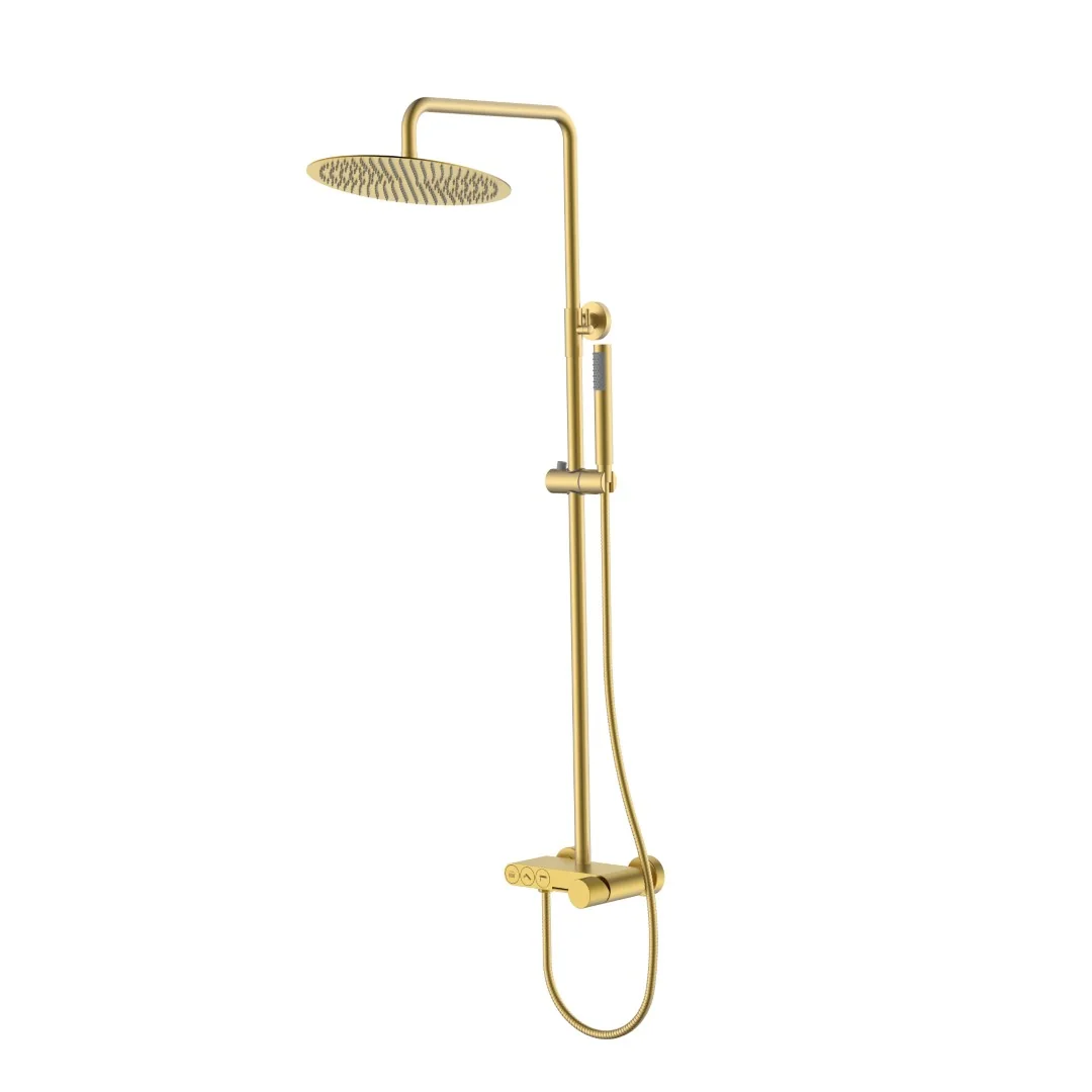 Boheme Стойка для душа STICK MATT GOLD SPIRALE