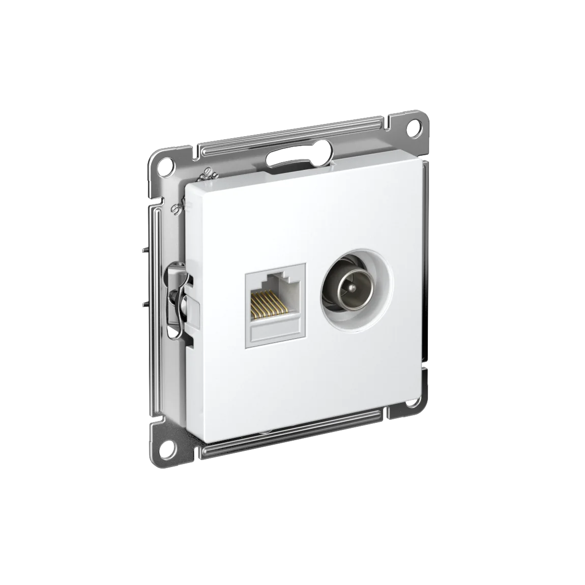 ATLASDESIGN РОЗЕТКА двойная ТВ + компьютерная RJ45, кат. 5Е, ЛОТОС