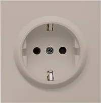Donel R98 матовый песок накладка для розетки Schuko с заземлением, со шторками 16A 250 В~, серия DA