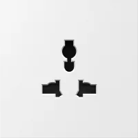 Donel S08 матовый белый накладка для  розетки мультистандарт, со шторками 16A 250 В~,серия DB