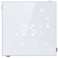 Donel Термостат с датчиком пола с Wi-Fi, программируемый через приложение, белое стекло