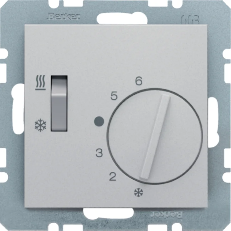 Терморегулятор для управления HVAC с центральной панелью, S.1/B.x, цвет: алюминиевый, матовый