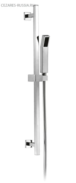 QUATTRO-C-SD-01 Душевой гарнитур, штанга 805 мм с держателем для шланга и шлангом 1500 мм, хром