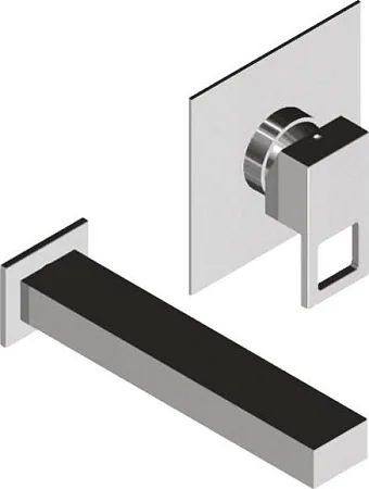 MOLVENO-BLS1-01-W0 Смеситель для раковины встраиваемый, без  донного клапана, хром