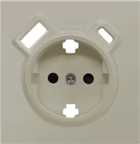 Donel R98 матовый кашемир накладка для розетки Schuko с зарядным устройством USB A+C, с защитными шт
