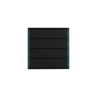 Donel Сенсорный кнопочный модуль KNX, 4 группы, черная черепаха. Серия устройств: DKNX