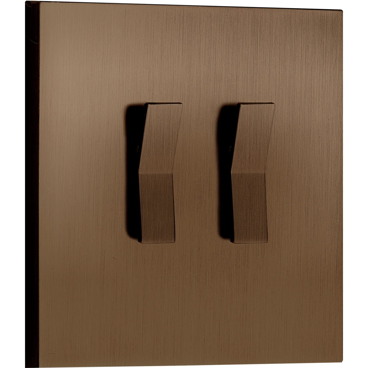 Donel N96 Переключатель на 2 тумблера,  клавиша Angle, 10AX 250V, Бронза, серия DT