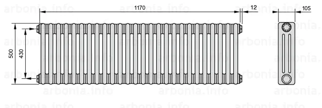 Радиатор Arbonia 3050/26 №12 RAL-9016