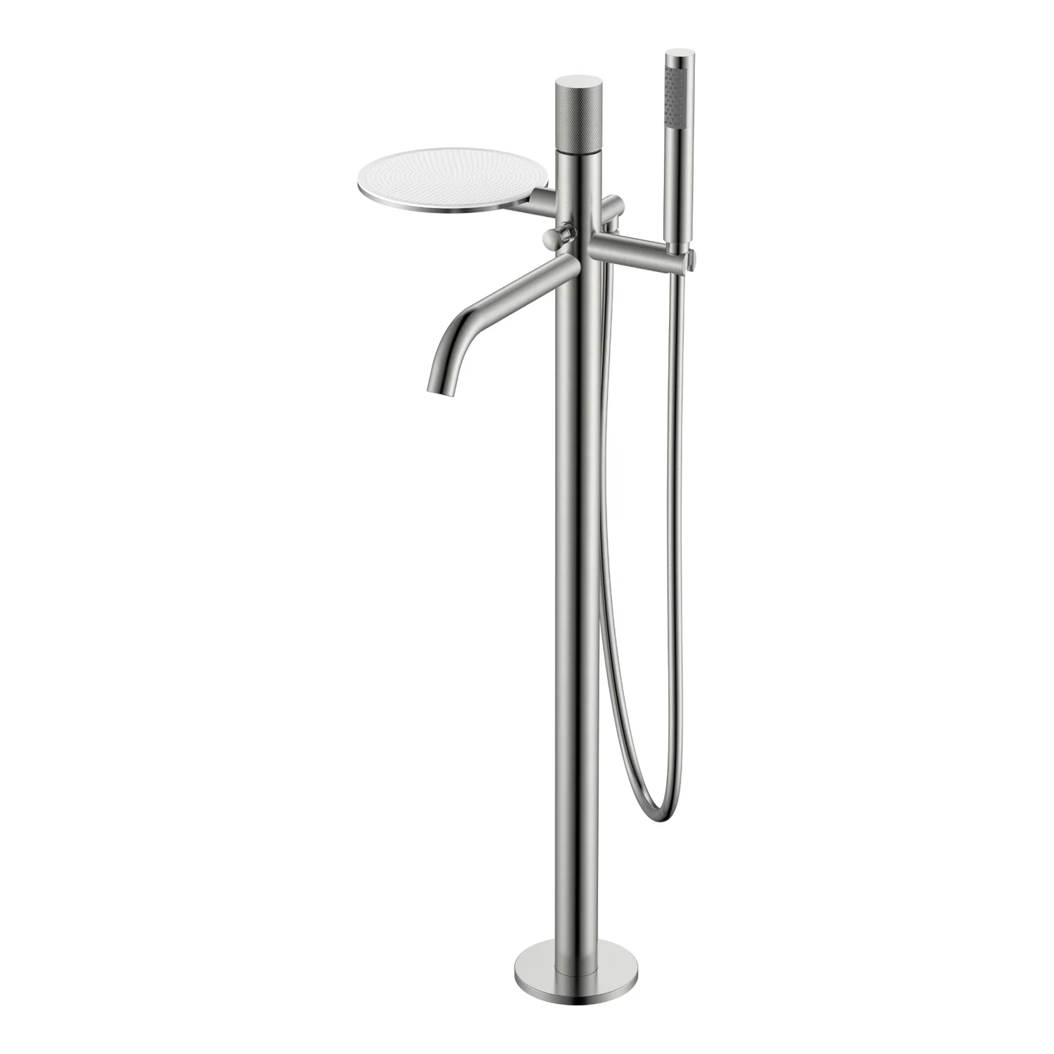 Boheme Смеситель STICK напольный Nickel Brush c ручкой TOUCH