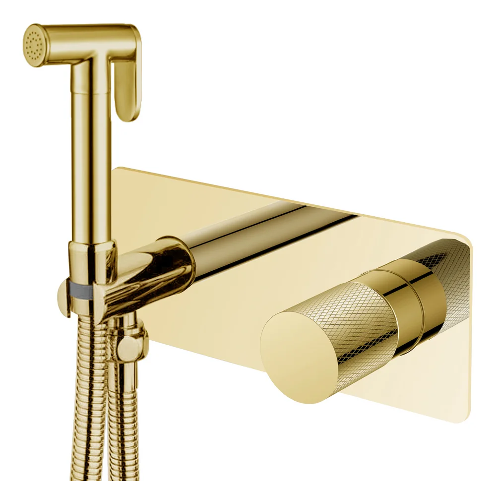 Boheme Смеситель гигиенический STICK GOLD TOUCH GOLD