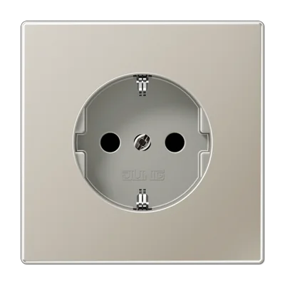 Штепсельная розетка SCHUKO 16А / 250В с защитными шторками, пружинные зажимы; металл; нержавеющая ст