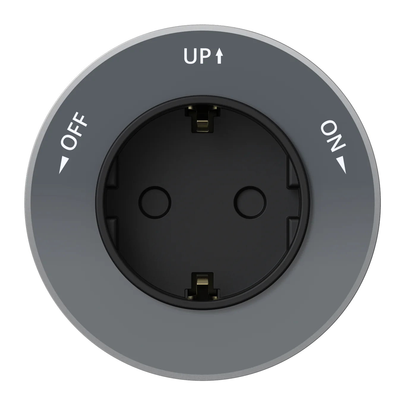 Systeme Electric MultiTrack Графит Розетка 2К+З круглая 16А/250В