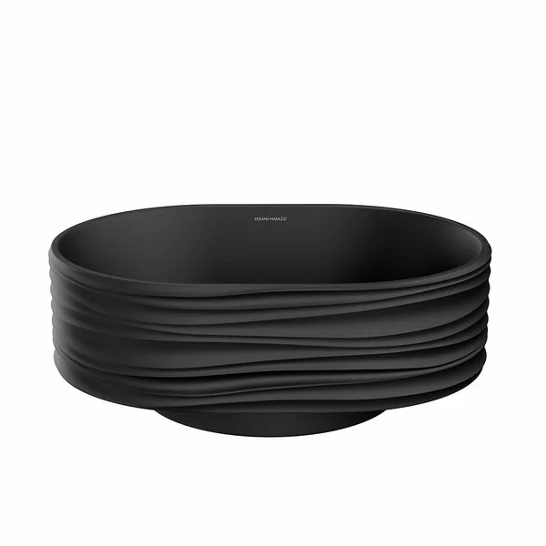 Kerama Marazzi SA.NN.wb.50/BLK.M Раковина ARTBASIN Sabbia 50 см, цв черный матовый, с донным клапано