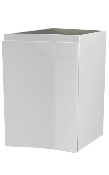 VAGUE Шкафчик подвесной с одной распашной створкой, правый 44222 Bianco lucido, 34x41x55 CEZARES