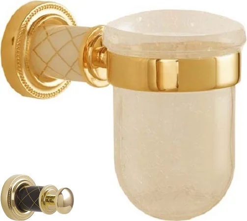 Boheme Стакан для зубных щеток MURANO GOLD (шоколад)_Комплект