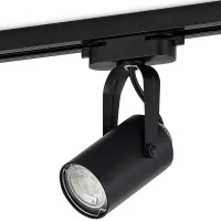 Donel, св-к трековый, GU10, D52хH100мм, IP20, черный, без лампы, серия: DN01