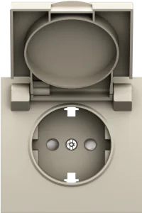 Donel S08 слоновая кость накладка для розетки Schuko с заземлением, с крышкой, 16A 250 В~, серия DB