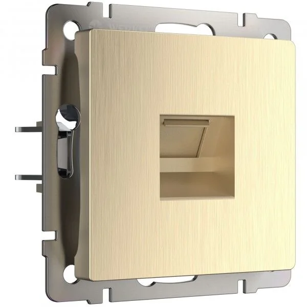 WL10-RJ-45 / Розетка Ethernet RJ-45 (шампань рифленый)