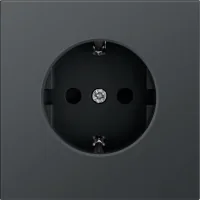 Donel R98 METAL вороненая сталь накладка для розетки Schuko с/з с защитой 16 A 250 В~, серия DA