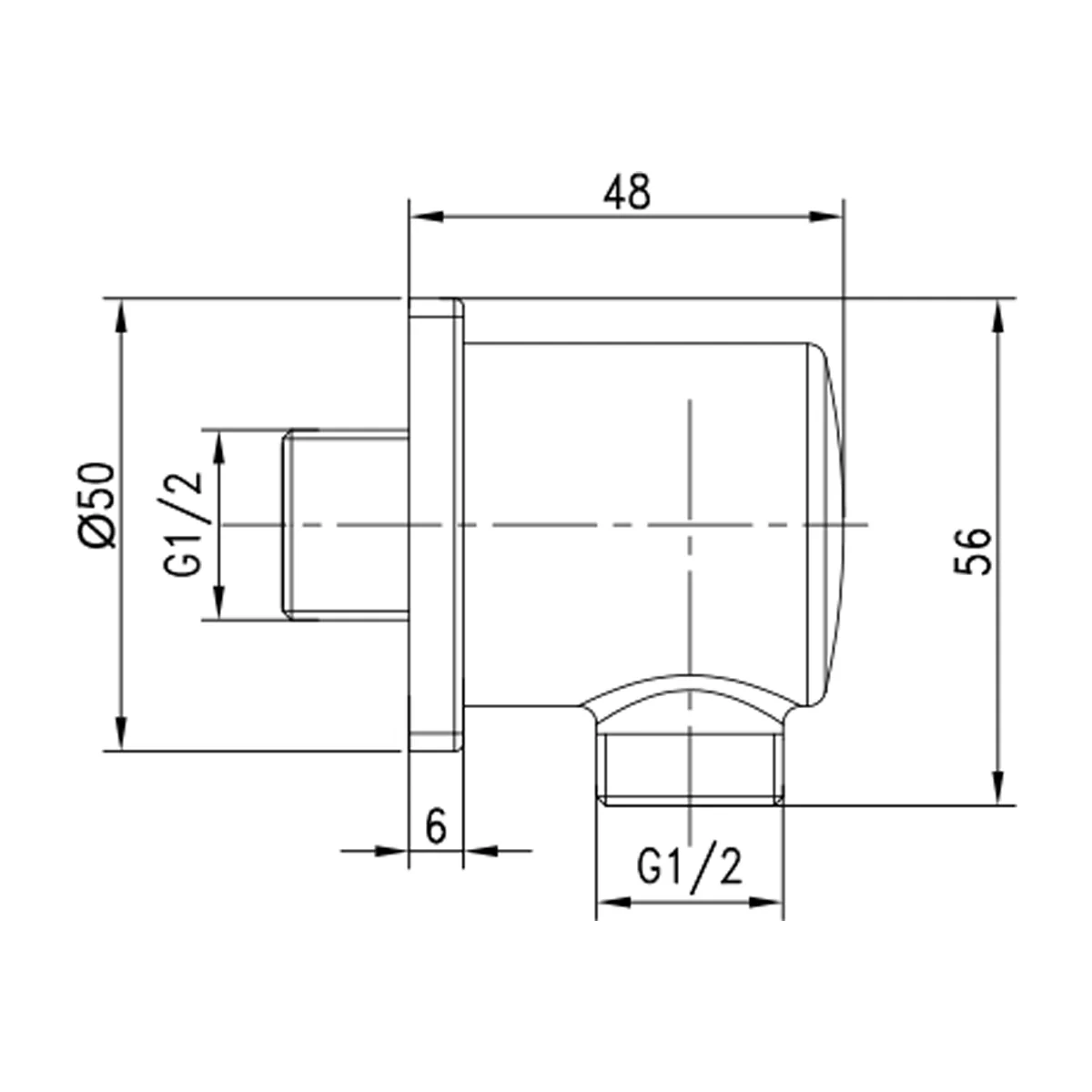 Подключение для душевого шланга Lemark LM5983СW встраиваемое