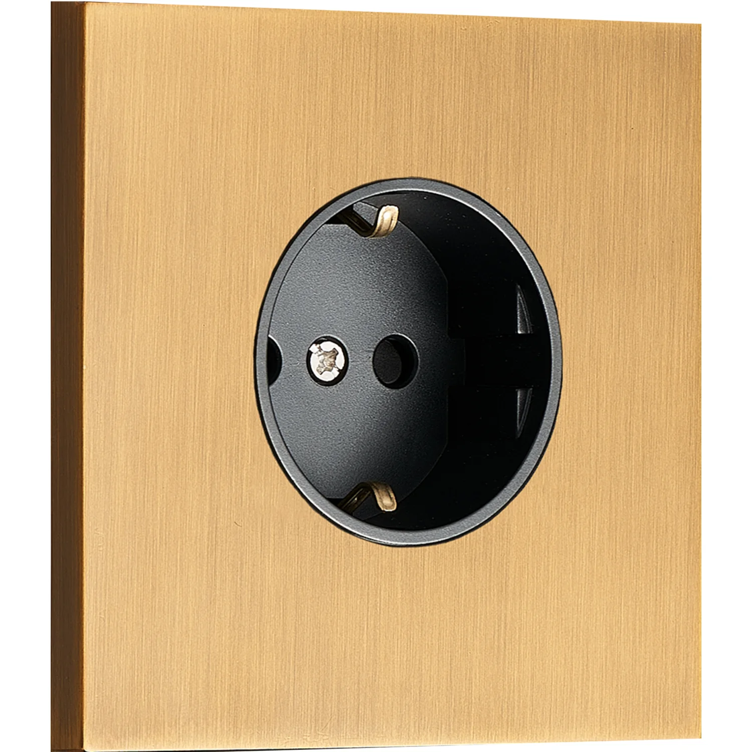 Donel N96  Розетка Schuko с заземлением, со шторками 16A 250 В~ , Латунь, серия DT