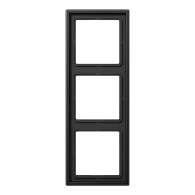Рамка для вертикальной и горизонтальной установки, 3 поста; металл; dark; Aluminium