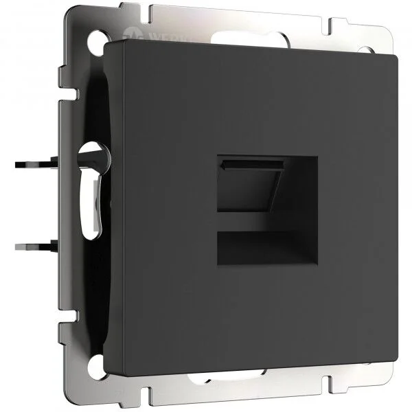 WL08-RJ-45/ Розетка Ethernet RJ-45 (черный матовый)
