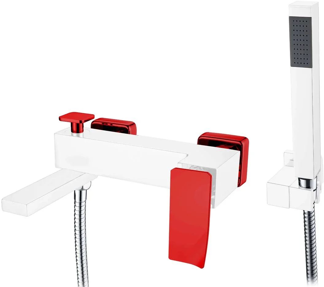 Boheme Смеситель для ванны WhiteRed.2_Комплект