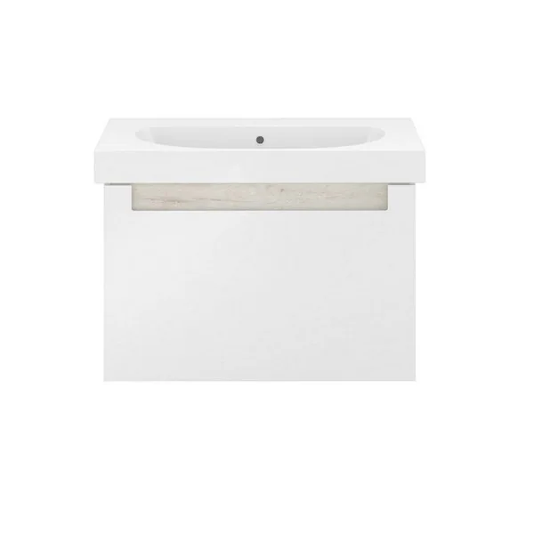 Kerama Marazzi BGP.80.1+1/WHT Тумба BUONGIORNO PLUS подвесная 80, 1+1, белый+дуб кантри